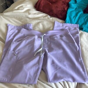 Figs Lavender Straight Leg Pants